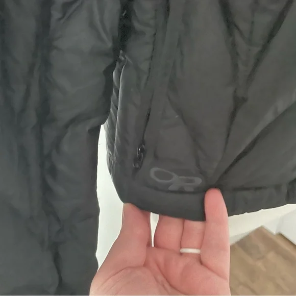 Outdoor Research Women's Aria Hoody Black Down Filled Packable Puffer Jacket XS - Picture 4 of 9